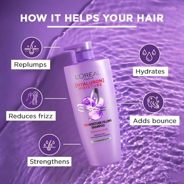 LOreal Paris Moisture Filling Shampoo With Hyaluronic Acid For Dry Dehydrated Hair1