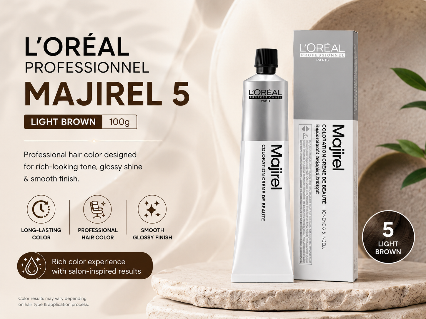 L’oreal Professionnel Majirel Hair Color 5 Light Brown 100g