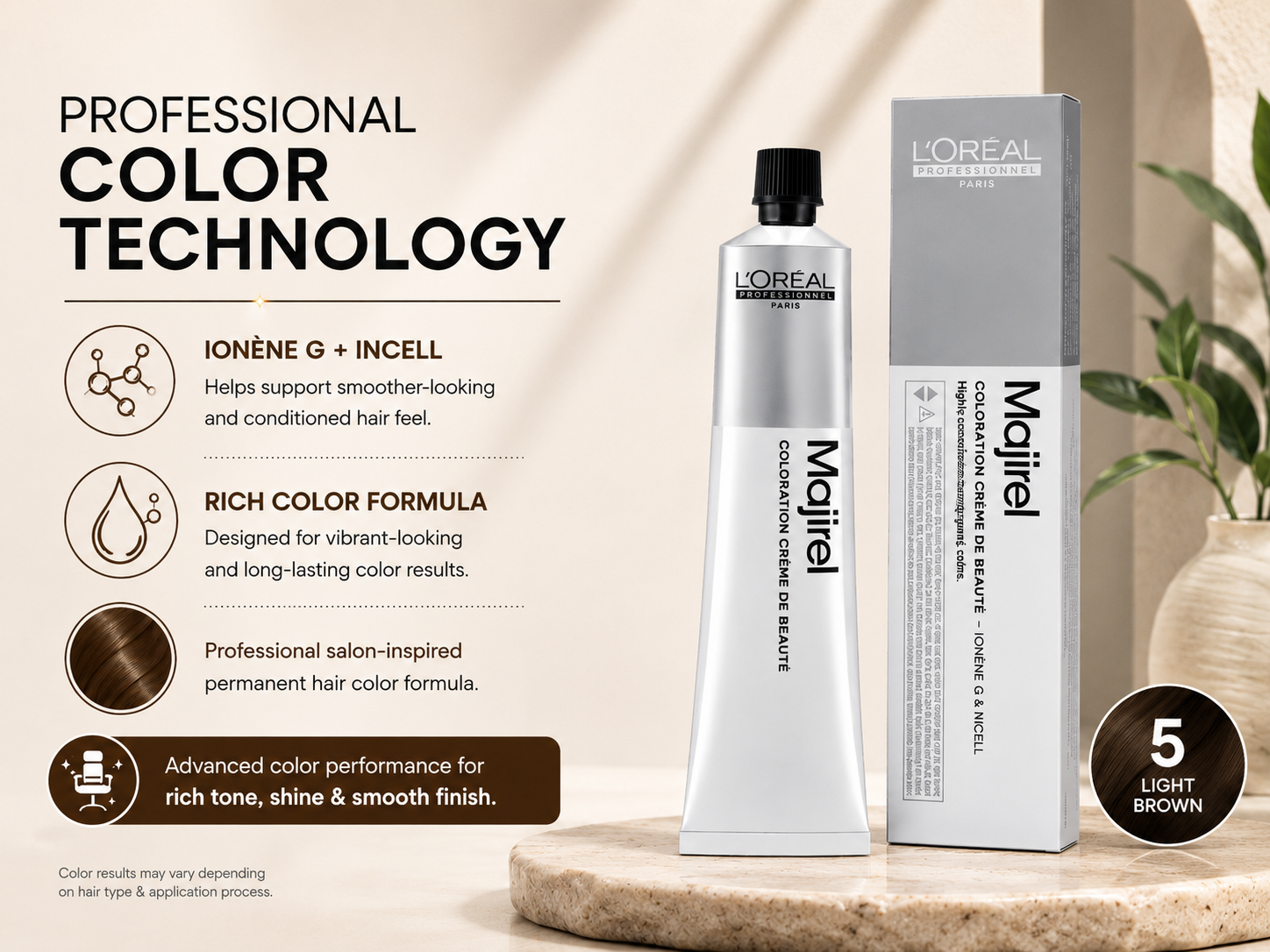 L’oreal Professionnel Majirel Hair Color 5 Light Brown 100g