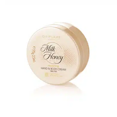 Oriflame milk and honey gold nourishing hand and body cream 75g