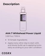 COSRX AHA 7 Whitehead Power Liquid, 3.38 fl.oz / 100ml, Whitehead Remover, Glycolic Acid 7%, AHA Exfoliant, Pore Minimizer, Korean Skin Care, Animal Testing Free, Paraben Free - Image 8