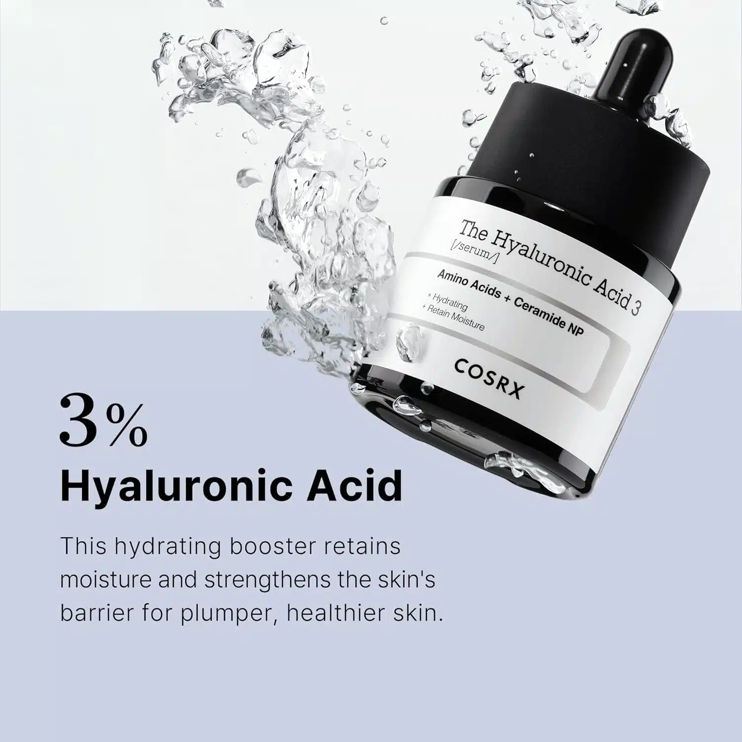 COSRX Pure Sodium Hyaluronic Acid 3% Serum 20ml | Hydration, Moisture Boosting Facial Serum for Fine Lines & Wrinkles, Plump & Repair Dry Skin|Korean Skincare - Image 2