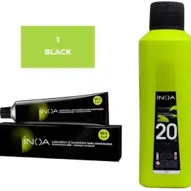 L'Oréal Professionnel Inoa Hair Colour No 1 Black with Developer 20 Vol 6 % (90ml) | Ammonia free |