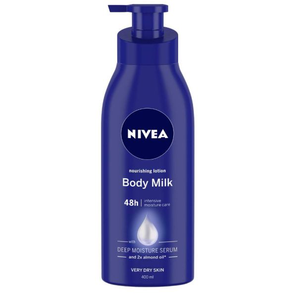 NIVEA Body Lotion for Very Dry Skin- Nourishing Body Milk with Almond Oil and Vitamin E (400ml)