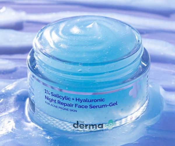 The Derma Co 1 Salicylic Hyaluronic Night Repair Face Serum Gel for Acne Prone Skin 50g1