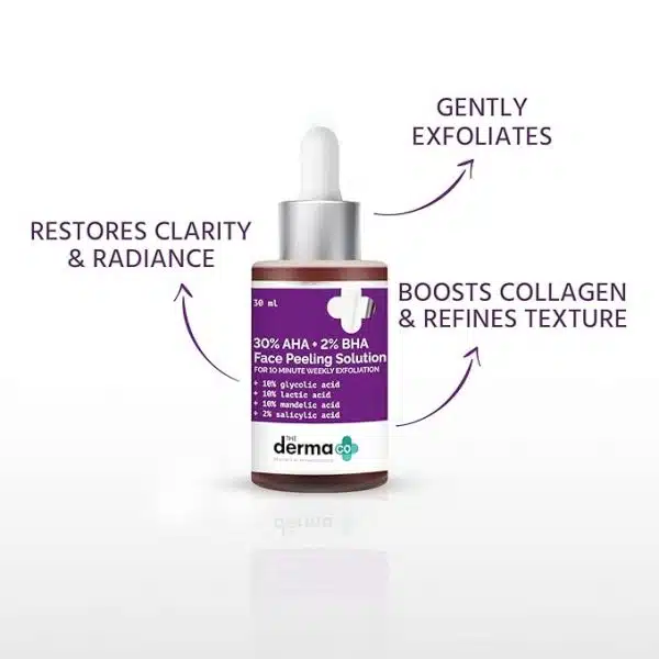 The Derma Co RepairingExfoliating 30 AHA 2 BHA Face Peeling Solution 30