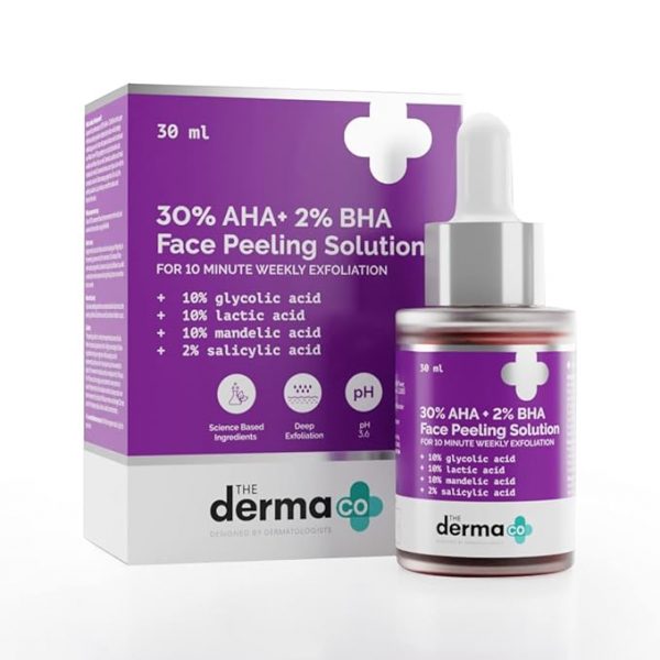 The Derma Co Repairing,Exfoliating 30% AHA + 2% BHA Face Peeling Solution- 30 ml