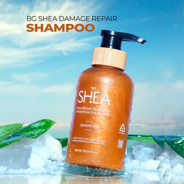 Beauty Garage Shea Retention Treatment Shampoo and Conditioner for Dry Frizzy Weakend Hair Sulfate Paraben free 300m