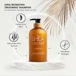Beauty Garage Shea Retention Treatment Shampoo and Conditioner for Dry, Frizzy & Weakend Hair, Sulfate & Paraben free 300ml each - Image 3