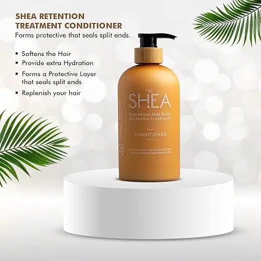 Beauty Garage Shea Retention Treatment Shampoo and Conditioner for Dry, Frizzy & Weakend Hair, Sulfate & Paraben free 300ml each - Image 4