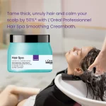 L'Oréal Hair Spa smoothing cream bath deep conditioning hair treatment for frizz control and smooth hair