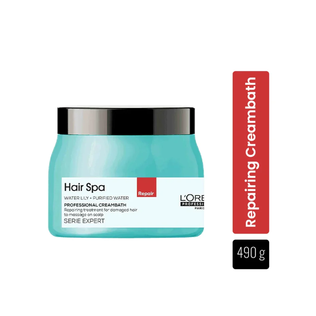 L'Oréal Professionnel Hair Spa Repairing Creambath 490gm professional hair spa treatment for damaged hair available on PinkBliss India