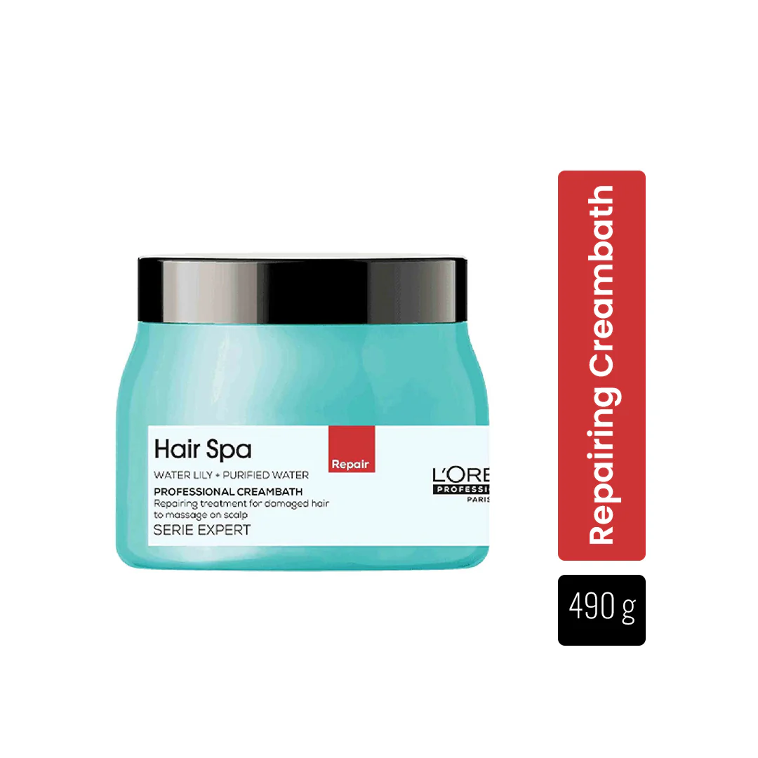 L'Oréal Professionnel Hair Spa Repairing Creambath 490gm professional hair spa treatment for damaged hair available on PinkBliss India