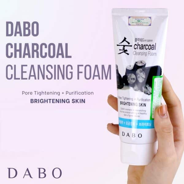 Dabo charcoal foam cleansing brightening skin - 150ml