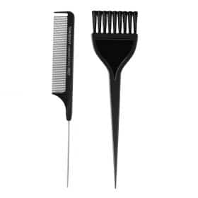 Carbon Pin Tail Comb and Hair Dye Brush Combo