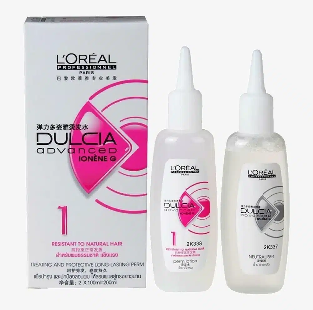 L'Oréal Dulcia Advanced Perming Treatment Ionene G Technology Hair Perm Professional hair perm solution Long-lasting curls treatment Best hair curling products in India Perming solution for various hair types Hair curling and styling products Salon-grade hair perm at home Hair strengthening perm treatment L'Oréal Professionnel haircare India