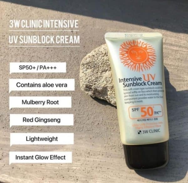 3W Clinic Intensive UV Sunblock Cream SPF50 70ml