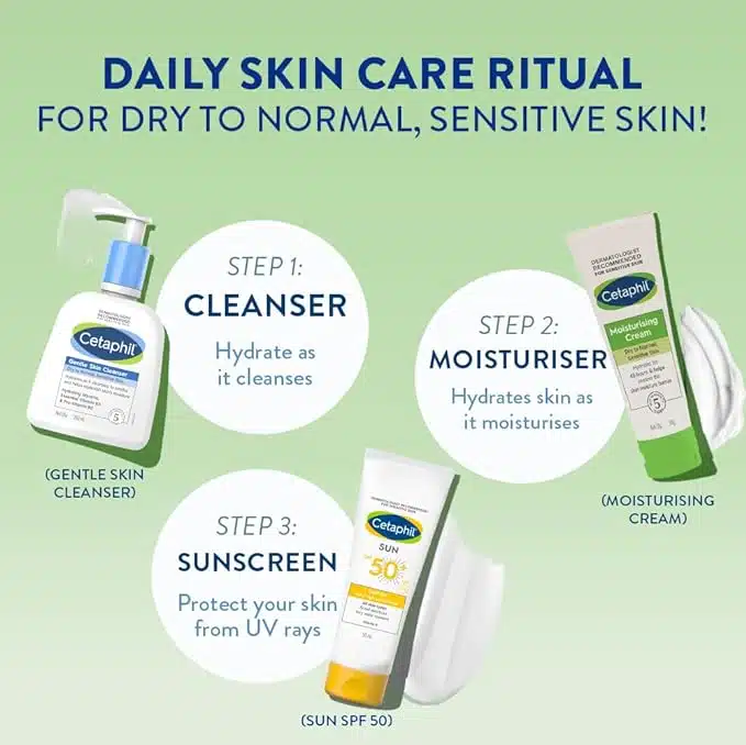 Cetaphil Moisturizing Cream for Dry to Normal Sensitive Skin, 80g - Image 4