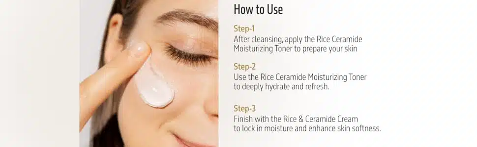 DEDOX Ceramide Rice Moisturizing Toner – 120ml Pure Natural Cruelty Free Niacinamide and Ceramide Glow Toner – Hydrating Essential Face Moisturizer for All Skin Types – Korean Skincare