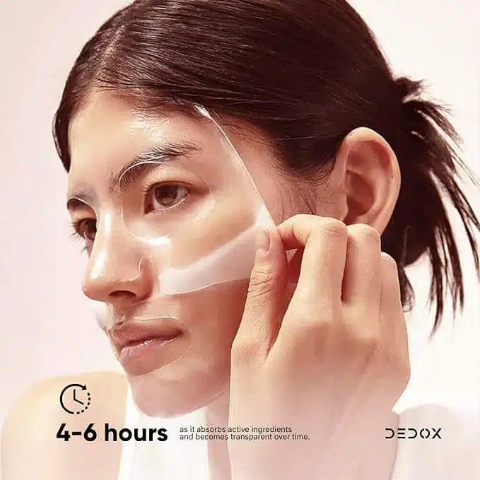 Dedox Bio-Collagen Real Deep Mask | Hydrating Overnight Hydrogel Mask for Pore Minimizing & Elasticity Boost - 45g (Pack of 1) | Korean Glass Skin - Image 4