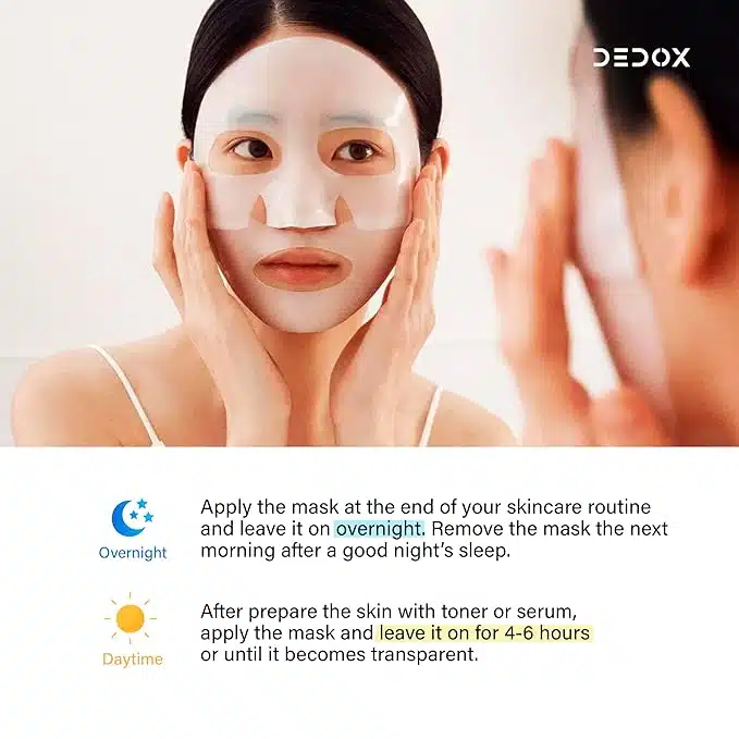 Dedox Bio-Collagen Real Deep Mask | Hydrating Overnight Hydrogel Mask for Pore Minimizing & Elasticity Boost - 45g (Pack of 1) | Korean Glass Skin - Image 3