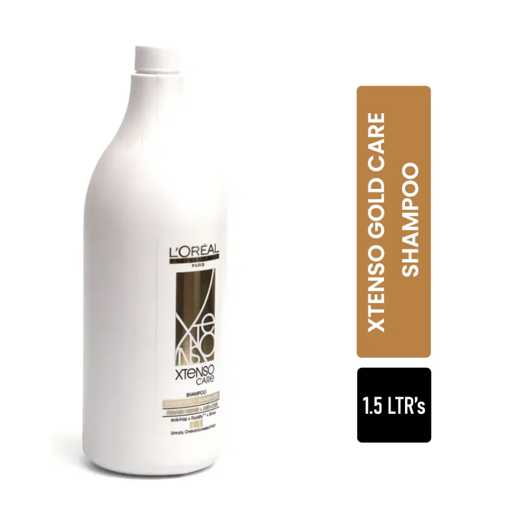 L'Oréal Professionnel Xtenso Gold sulfate free shampoo 1.5L for smooth and frizz free hair available on PinkBliss India