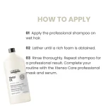 L'Oréal Serie Expert Metal DX shampoo with glycoamine technology to neutralize metal particles in hair