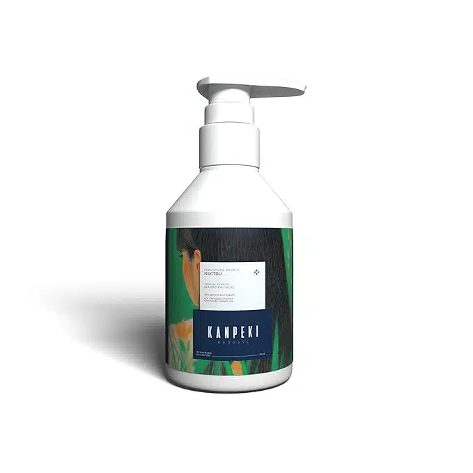 Kanpeki Kerasyl Structure Repair Cleanser For Weak and Damaged Hair | Repairs & Nourishes Damaged Hair, Restores Hair Structure, Strengthens Hair Shaft | Contains Sea Algae, Pea Proteins & Keratin | Nectru - 300gm
