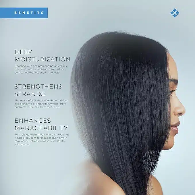 Kanpeki Kerasyl Structure Repair Hair Repairing Mask – Grove | Revives and Repairs Damaged, Dry, and Chemically Treated Hair | Infused with Vegetal Keratin, Algae & Pea Protein | 300gm - Image 4