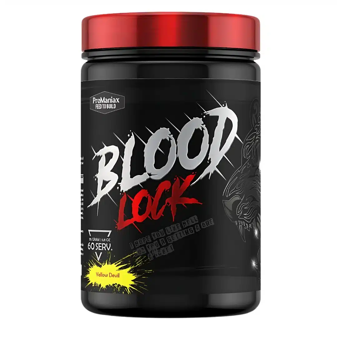 promaniax, blood lock pre workout, stim loaded pre workout, yellow devil pre workout, high energy workout supplement, muscle pump booster, nitric oxide enhancer, endurance pre workout, pre workout powder, gym performance booster, pre workout 60 servings, 315g pre workout, strong pre workout drink, energy and focus supplement, sugar free pre workout,