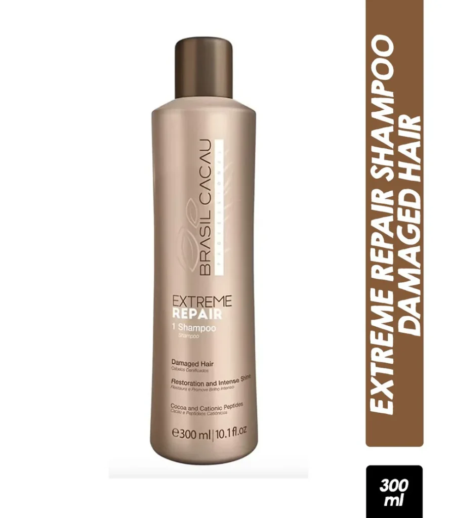 Cadiveu Brasil Cacau Extreme Repair sulfate free shampoo 300ml professional hair repair shampoo available on PinkBliss India