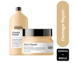 L'Oréal Professionnel Serie Expert Absolut Repair Shampoo 1500ml and Mask 500ml combo for damaged hair repair available on PinkBliss India