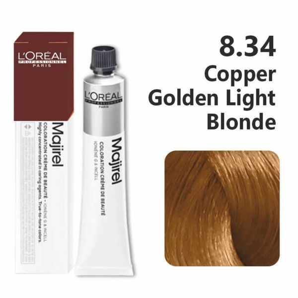 L'oreal Professionnel Paris Majirel - 8.34 (Copper Golden Light Blonde)