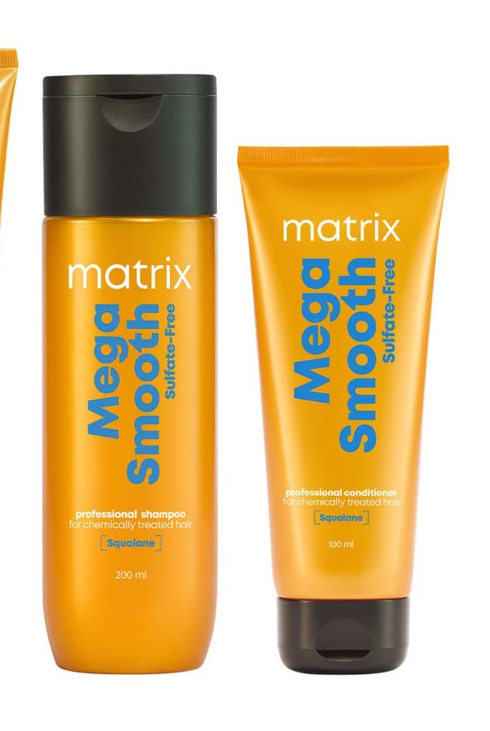 Matrix Mega Smooth Sulfate-Free Shampoo 200ml and Conditioner 100ml Combo [Squalane]