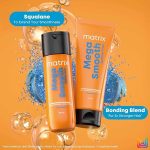 Matrix Mega Smooth Sulfate‑Free Shampoo 350ml & Conditioner 250ml Combo [with Squalane]