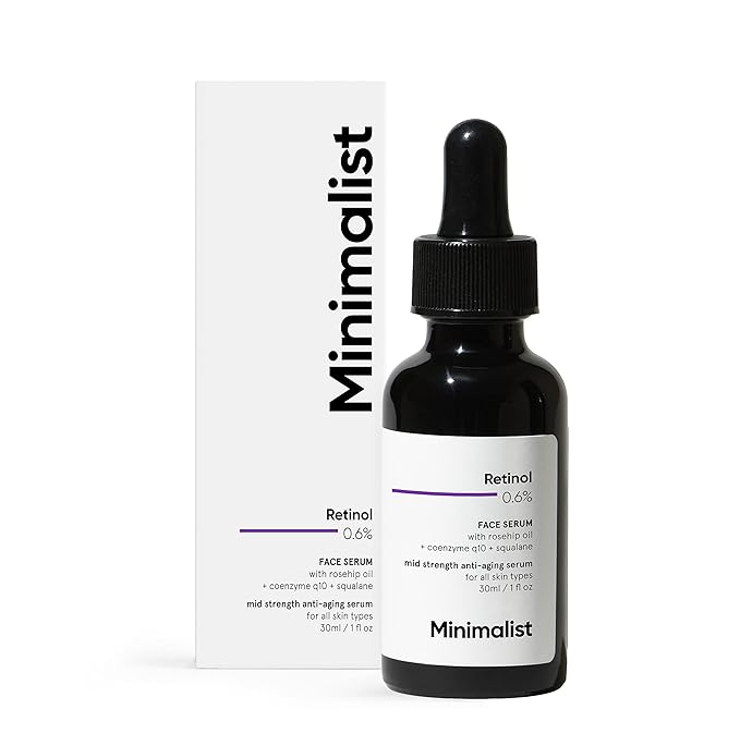 Minimalist Retinol 0.6% Mid-Strength Anti Aging Face Serum For Unisex 30ml