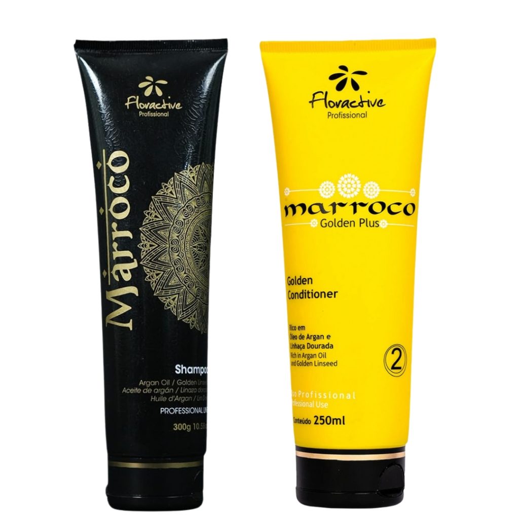 FLORACTIVE PROFISSIONAL Marroco Shampoo 300ml And Golden Plus Conditioner 250ml