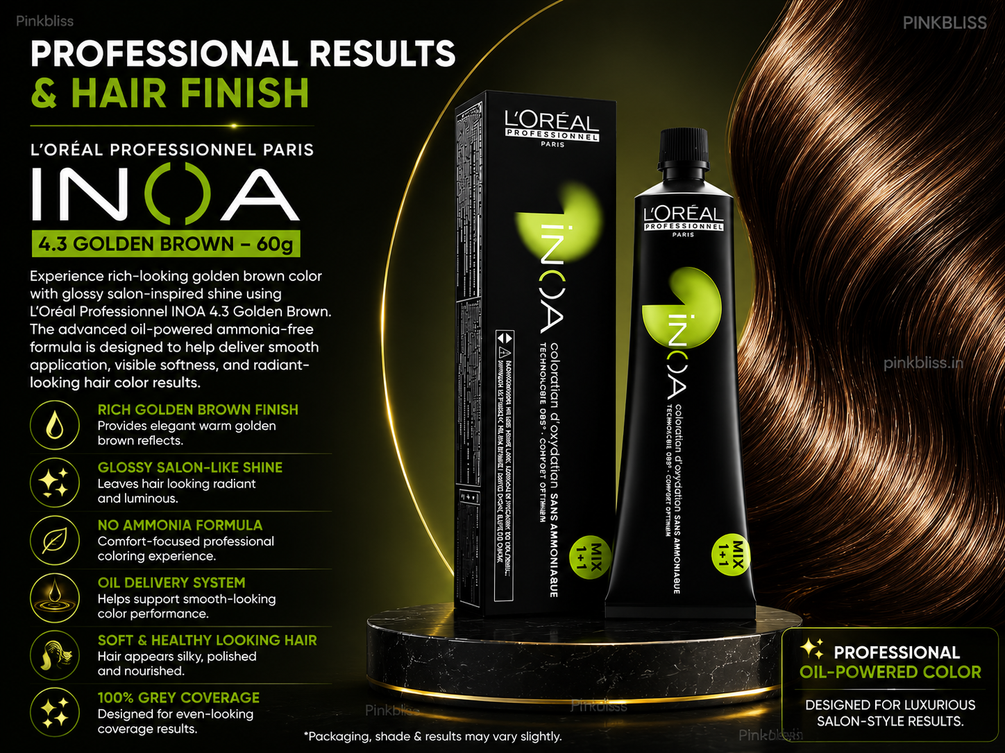L’oreal Professionnel Paris INOA 4.3 Golden Brown – 60g