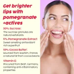 PLIX Pomegranate Lip Exfoliating Scrub For Dark, Dry & Chapped Lips, With Cocoa Butter & Vitamin E (15gm) - Image 3
