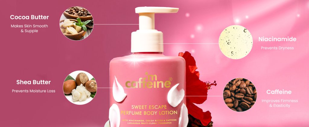mCaffeine Sweet Escape Perfume Body Lotion 300ml 3