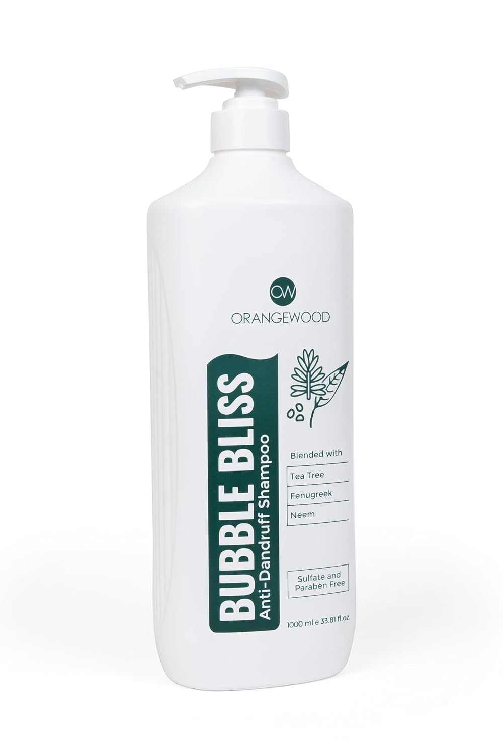 Orangewood Bubble Bliss Anti-Dandruff Shampoo – 1000ml (1L)
