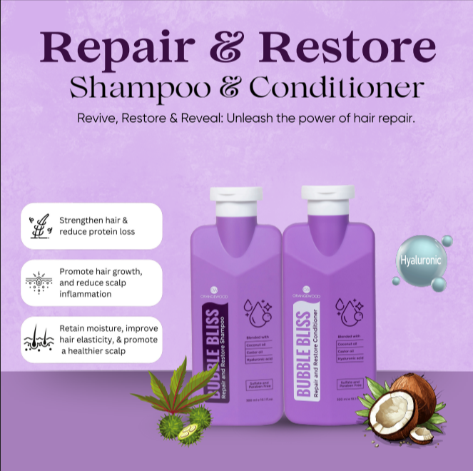 Orangewood Bubble Bliss Repair & Restore Shampoo – 300ml