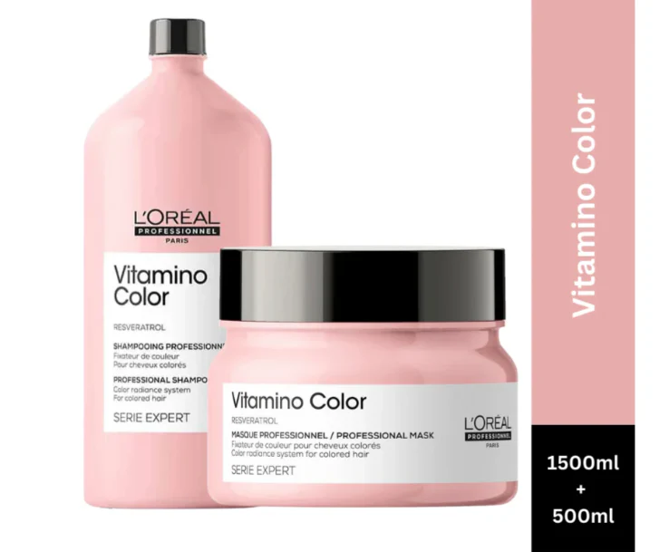 L'OREAL PROFESSIONNEL PARIS Vitamino Color Shampoo 1500ml and mask 500ml combo