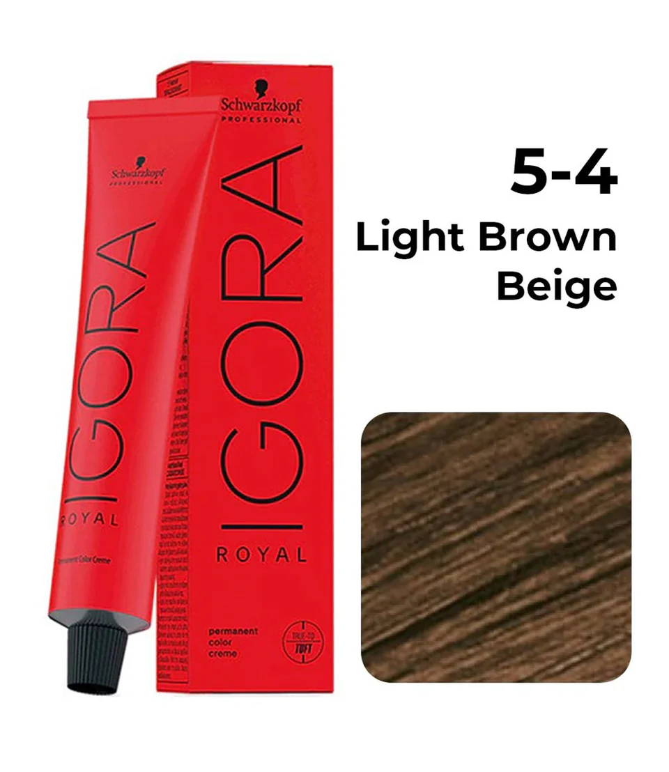 Schwarzkopf Professional Igora Royal Permanent Color Creme (5-4 Light Brown Beige)