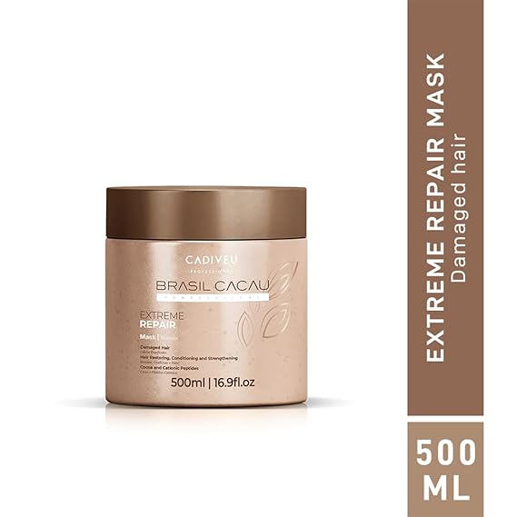 Cadiveu Brasil Cacau Extreme Repair Mask 500ml professional deep conditioning hair mask available on PinkBliss India