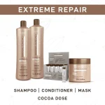 Cadiveu Brasil Cacau Extreme Repair shampoo and conditioner hair care combo for damaged and chemically treated hair