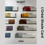 Discover the full spectrum of L'Oréal Professionnel Majirel with the official Majirel Hair Color Shade Card — the essential tool for salon professionals and hair colorists. This comprehensive shade chart showcases the complete Majirel color range, including base tones, fashion shades, high-lift blondes, and coverage colors. Expertly organized for easy reference, the shade card helps stylists guide clients through their color journey, offering a clear visual of each permanent hair color option. From rich brunettes and vibrant reds to cool blondes and icy ash tones, each swatch reflects the true results of the Majirel color range.