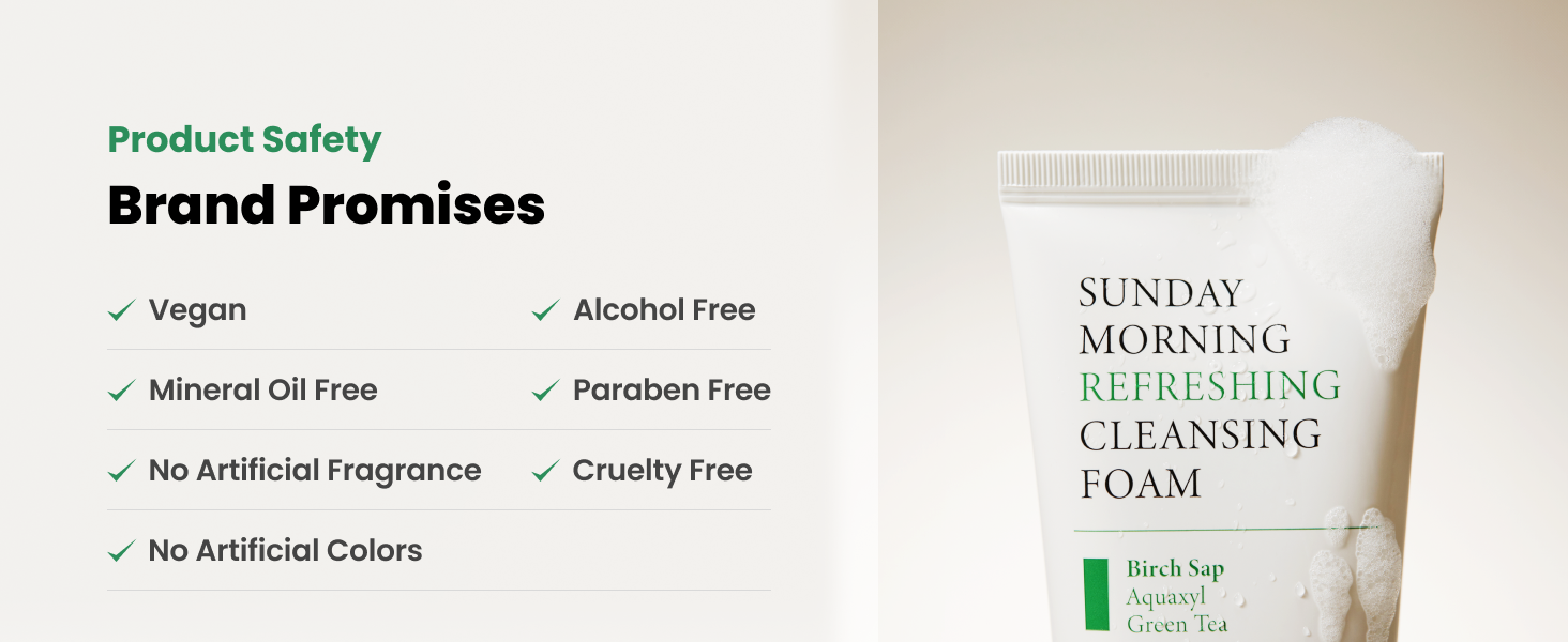 Axis-Y Sunday Morning Refreshing Cleansing Foam 120ml for Deep Hydration and Gentle Cleansing