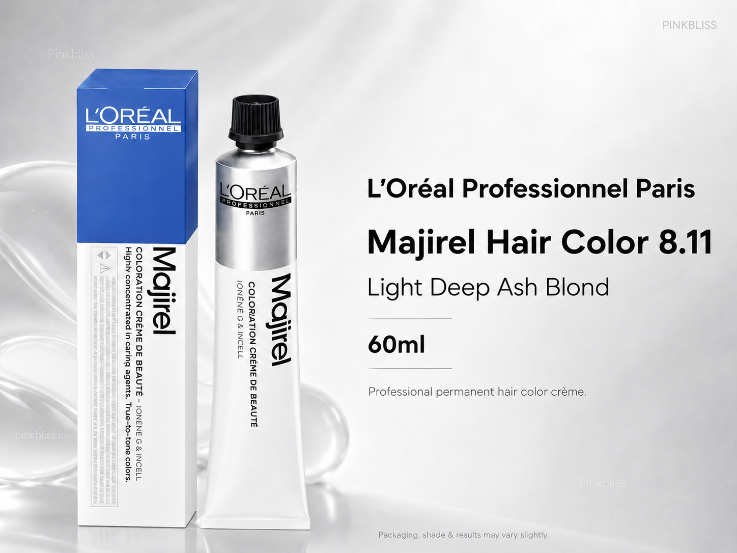 L’oreal Professionnel Paris Majirel Hair Color 8.11 (Light Deep Ash Blond) 60ml