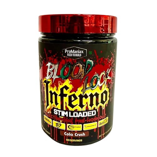 Promaniax Blood Lock Stim Loaded Inferno Pre-Workout 60 Servings (315GM) Cola Crush